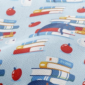 Cat Dozing On Book Performance Linen