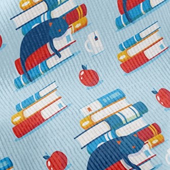 Cat Dozing On Book Standard Corduroy