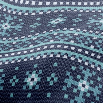 Knitted Snowflakes Performance Linen