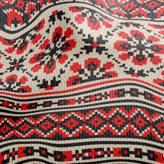 Ethnic Style Knitting Athletic Mesh Flat Back