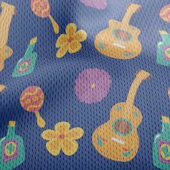 Mexican Guitar Athletic Mesh Flat Back