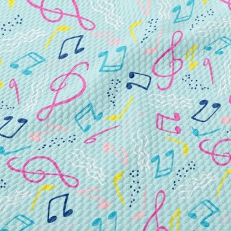 Wavy Flowing Notes Birdseye Piqué