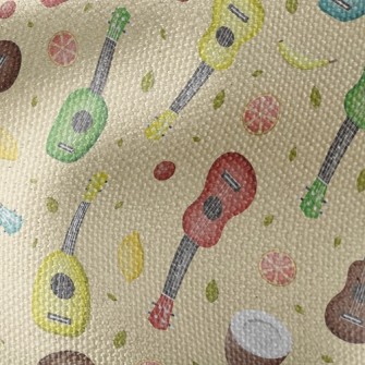 Coconut And Ukulele Waterproof Canvas