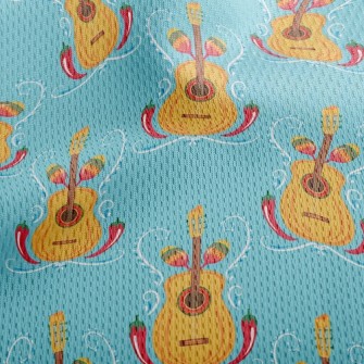 Jalapeño Guitar Athletic Mesh Flat Back
