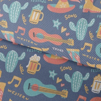 Western Cowboy Guitar Waterproof Oxford