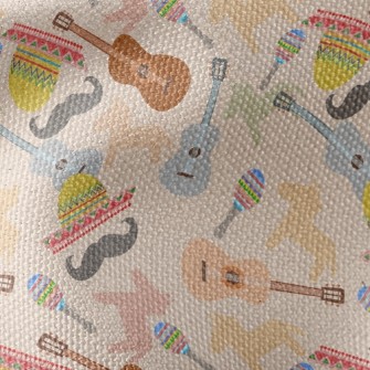Mexican Mustache Guitar Waterproof Canvas