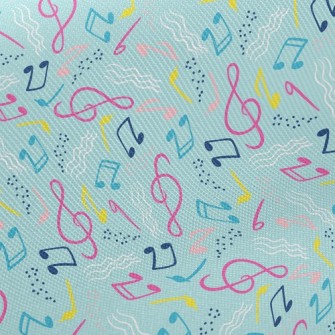Wavy Flowing Notes Twill