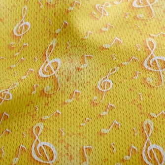 Big Note Sheet Music Athletic Mesh Flat Back