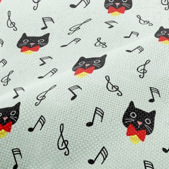 Black Cat And Musical Notes Performance Linen