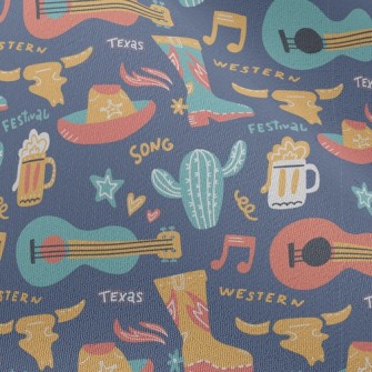 Western Cowboy Guitar Chiffon