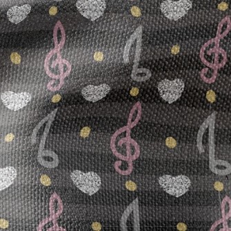 Musical Note Heart Stripes Waterproof Canvas