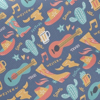 Western Cowboy Guitar Twill