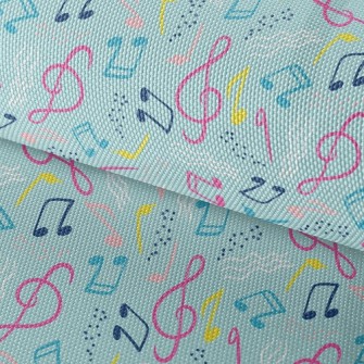 Wavy Flowing Notes Waterproof Oxford