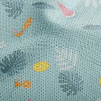 Tropical Fruit Cocktail Athletic Mesh Flat Back