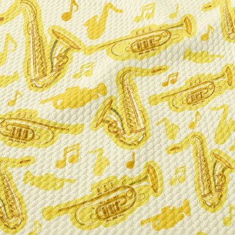 Trumpet Saxophone Birdseye Piqué