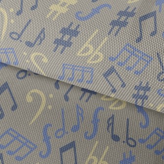 Note Symbol Waterproof Oxford