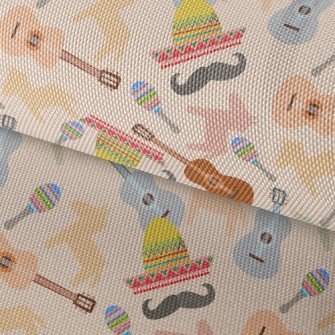 Mexican Mustache Guitar Waterproof Oxford