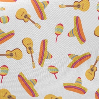 Guitar And Big Straw Hat Twill