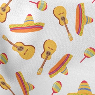 Guitar And Big Straw Hat Stretch Ponte