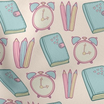 Alarm Clock Book And Pen Stretch Ponte