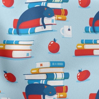 Cat Dozing On Book Stretch Ponte