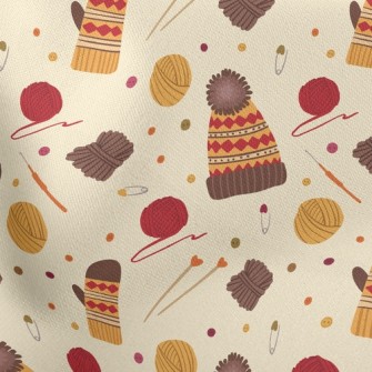 Handmade Fur Hat Gloves Stretch Ponte