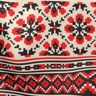Ethnic Style Knitting Stretch Ponte