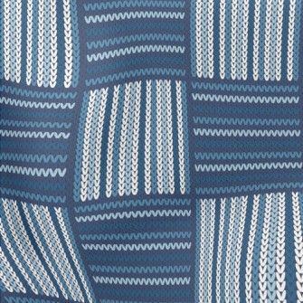 Checkered Ethnic Knit Stretch Ponte