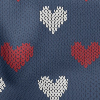 Valentine's Day Heart Knit Stretch Ponte