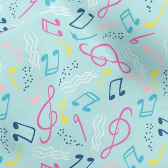 Wavy Flowing Notes Micro Fleece