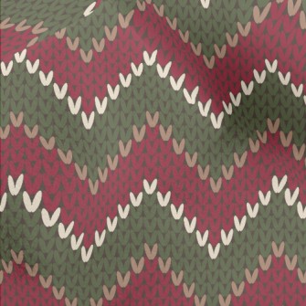 Wavy Tricolor Knit Micro Fleece