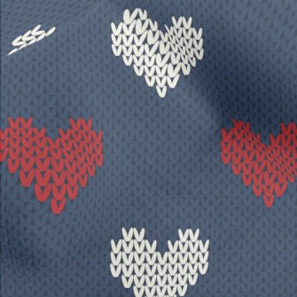 Valentine's Day Heart Knit Micro Fleece