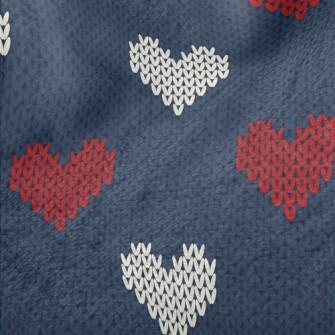 Valentine's Day Heart Knit Minky