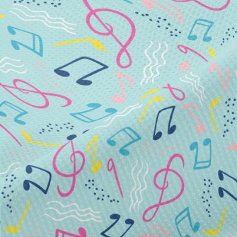 Wavy Flowing Notes Piqué
