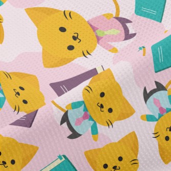 Book Cat Teacher Piqué