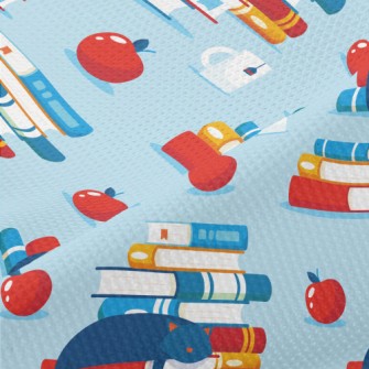 Cat Dozing On Book Piqué