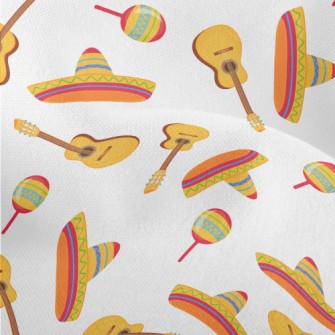 Guitar And Big Straw Hat Lightweight Performance Linen