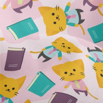 Book Cat Teacher Lightweight Performance Linen