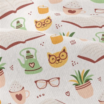 Spectacled Cat Reading A Book Modern Jersey