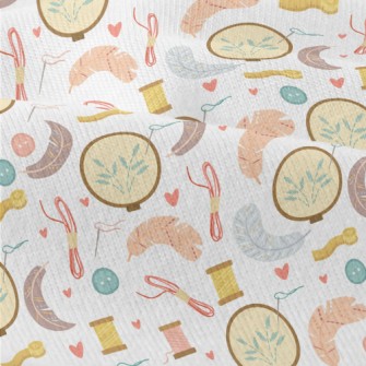 Hand Embroidered Feathers Modern Jersey