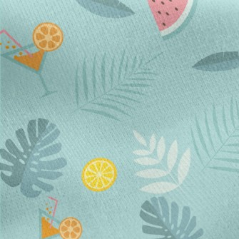 Tropical Fruit Cocktail Jersey Backed Fleece