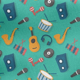 Microphones And Musical Instru Jersey Backed Fleece