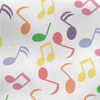 Colorful Notes Jersey Backed Fleece
