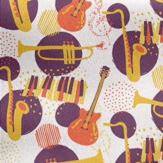 Jazz Instrument Jersey Backed Fleece