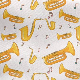 Various Trumpet Instruments Jersey Backed Fleece