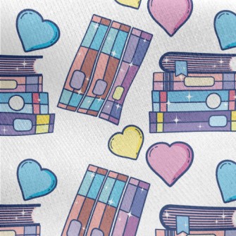 Three Color Love Book Jersey Backed Fleece