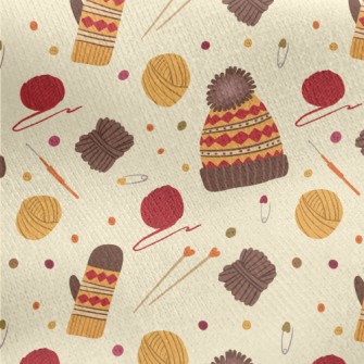 Handmade Fur Hat Gloves Jersey Backed Fleece