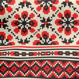 Ethnic Style Knitting Jersey Backed Fleece