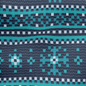Knitted Snowflakes Jersey Backed Fleece