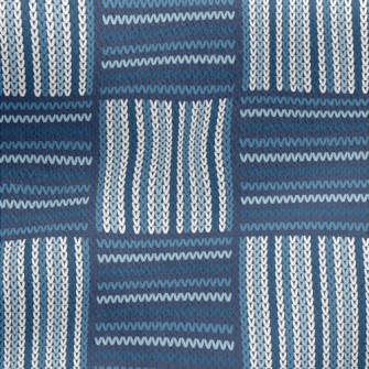 Checkered Ethnic Knit Jersey Backed Fleece